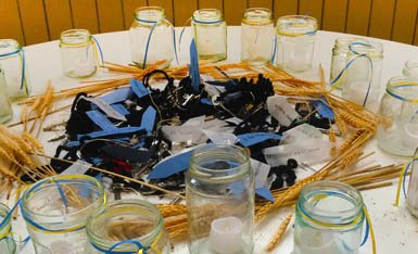 Keys from abandoned Ukraine homes